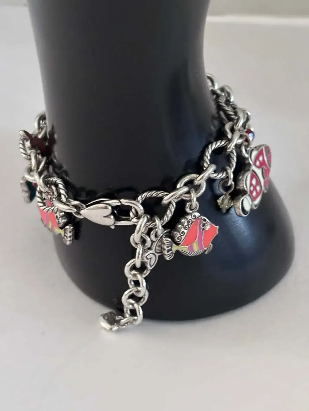 Brighton Charm Bracelet Tropical Enamel Fish & Hearts Sea Love 7